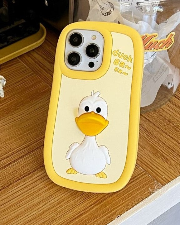 3D Cute Duck - iPhone Mobile Cover Case