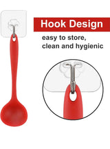 Silicone Ladle Soup Spoon - Red