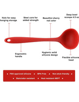 Silicone Ladle Soup Spoon - Red