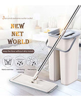 Hand-Free Flat Squeeze Mop Bucket System