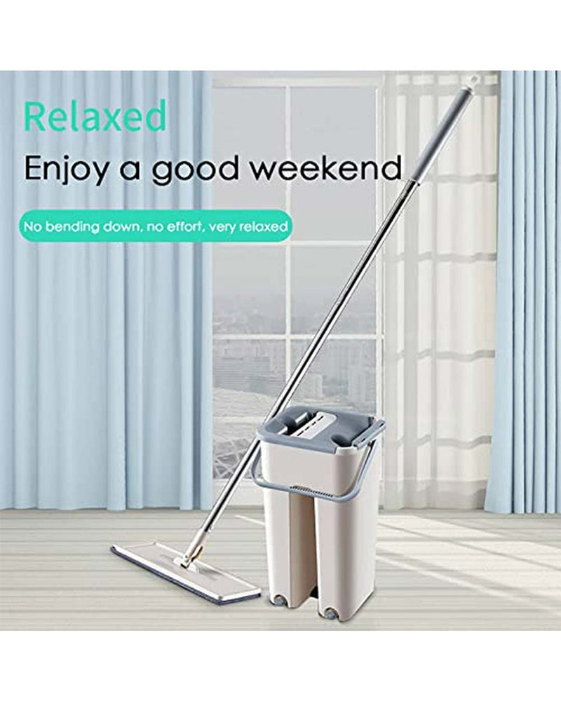 Hand-Free Flat Squeeze Mop Bucket System