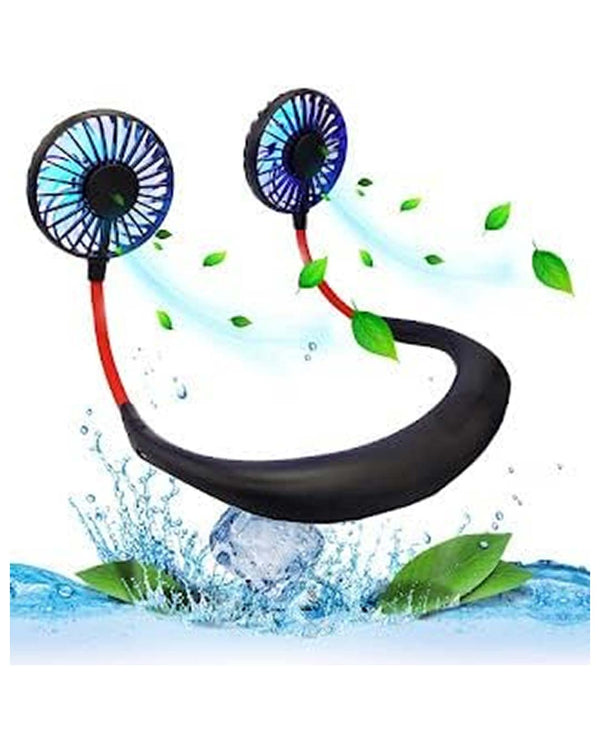 Portable Neck Hanging Cooling Fan USB Rechargeable