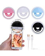 Portable Selfie LED Light Ring Flash Night Light for Smartphones, Tablets, iPad