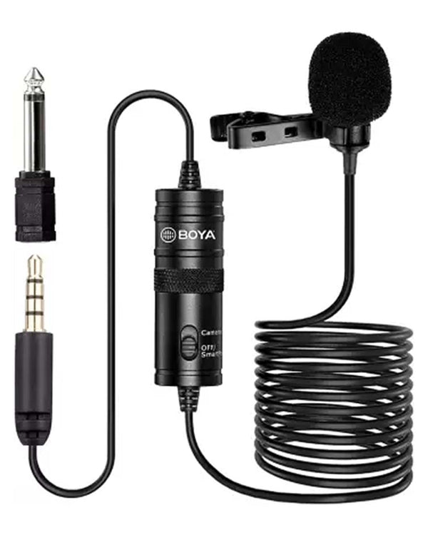 Lavalier Microphone Easy Clip-on System, ­ Perfect for Recording Voice/Video Conference
