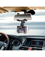 Universal 360° Car Rearview Mirror Mount Stand Mobile Holder