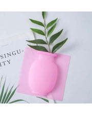 Removable Self Adhesive Hanging Wall Silicone Flower Vase