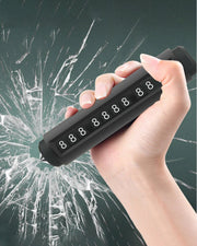 Temporary Car Parking Phone Number Plate with Window Breaker