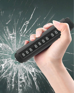 Temporary Car Parking Phone Number Plate with Window Breaker