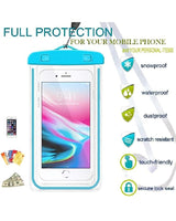 Plastic Universal Waterproof Phone Cellphone Pouch: Blue