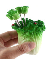 Cauliflower Shaped Fruit Fork - 6 Sticks