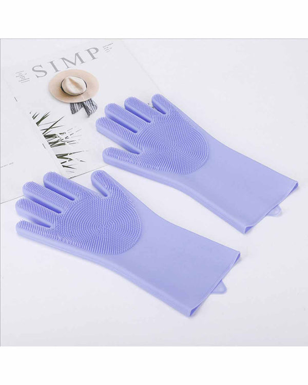 Silicone Magic Bathing Gloves - Purple