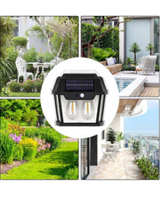 Dual Bulb Solar Interaction Outdoor Wall Lamp