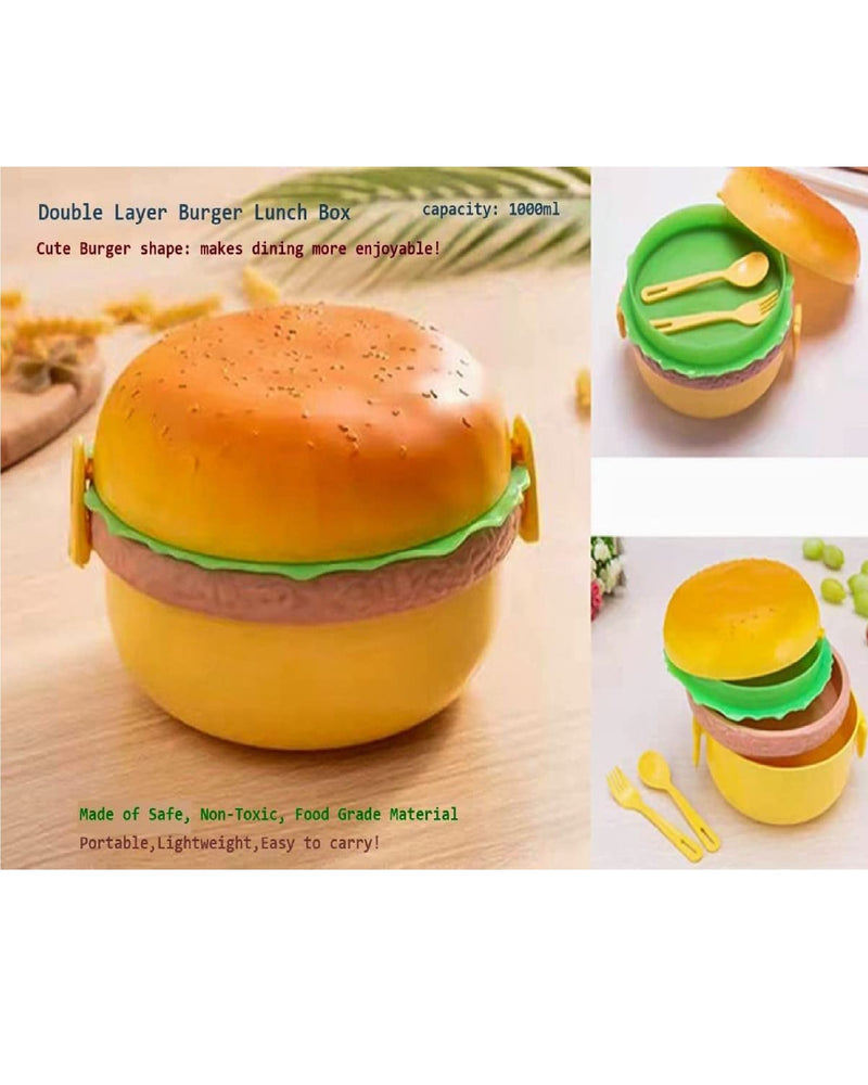 Burger Shape Lunch Box - 3 Layers