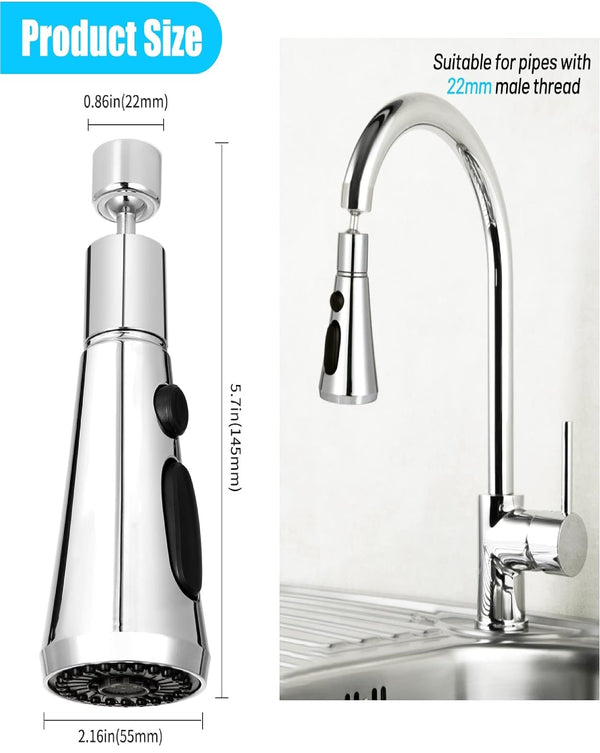 Kitchen 360° Faucet Spray Shower