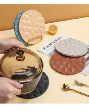 Heat Resistant Silicone Circle Trivet Mat - Set of 2