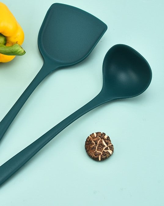 Silicone Ladle Soup Spoon - Dark Green