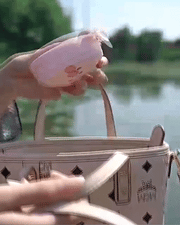 Mini USB Handheld Portable Fan with LED Lights Mirror