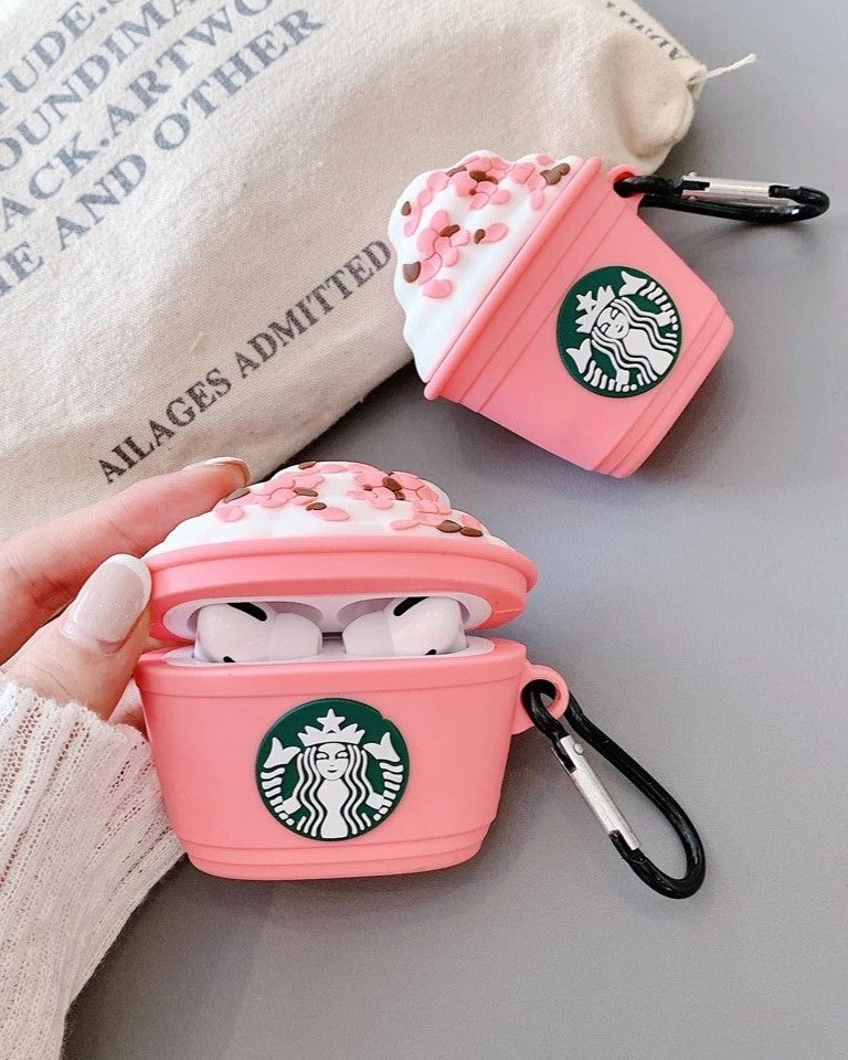 Cofee Lover - iPhone Airpods Pro Protection Case - Pink