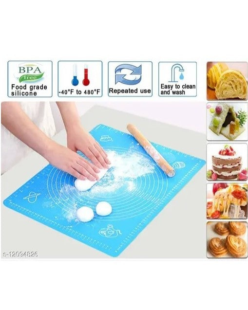 Silicone Baking Chapati Mat - Non Stick Rolling Dough with Measurements