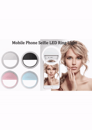 Portable Selfie LED Light Ring Flash Night Light for Smartphones, Tablets, iPad
