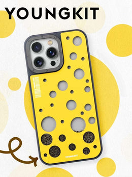 YoungKit Polka Dots iPhone 15 Pro Cover Case - Yellow (Original)
