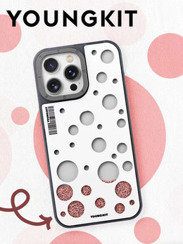 YoungKit Polka Dots iPhone 15 Pro Cover Case - White (Original)