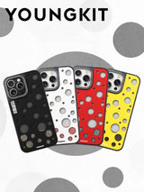 YoungKit Polka Dots iPhone 15 Pro Cover Case - Black (Original)