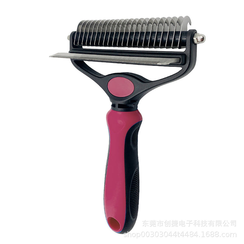 2-In-1 De-Shedding And De-Matting Tool/Comb/Brush For Removal Of Tangles, Matts And Loose Undercoat Fur