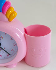 Pink Unicorn Kids' Alarm Clock with Pen Holder