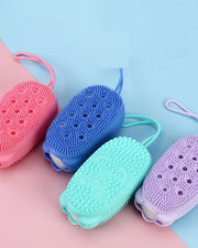 Double Sided Silicone Bubble Bath Brush Set Of 2