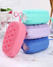 Double Sided Silicone Bubble Bath Brush Set Of 2