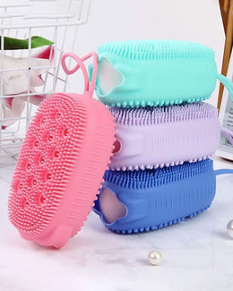 Double Sided Silicone Bubble Bath Brush Set Of 2