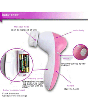 5-In-1 Facial Cleansing Brush - Green