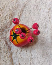 Tomato Shaped Fruit Fork - 6 Sticks