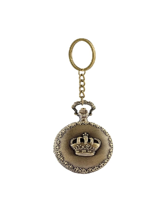 Crown Keychain with Pocket Watch
