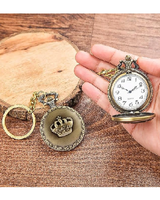 Crown Keychain with Pocket Watch