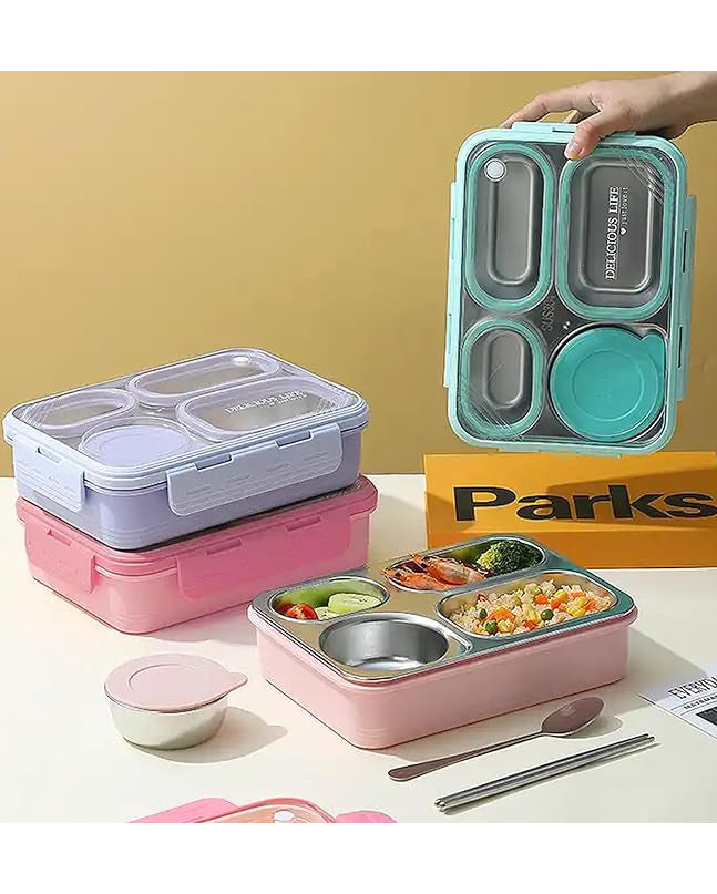 4 Compartment Insulated Lunch Box