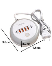 2-Type-C 4-USB Travel Adapter