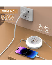 2-Type-C 4-USB Travel Adapter